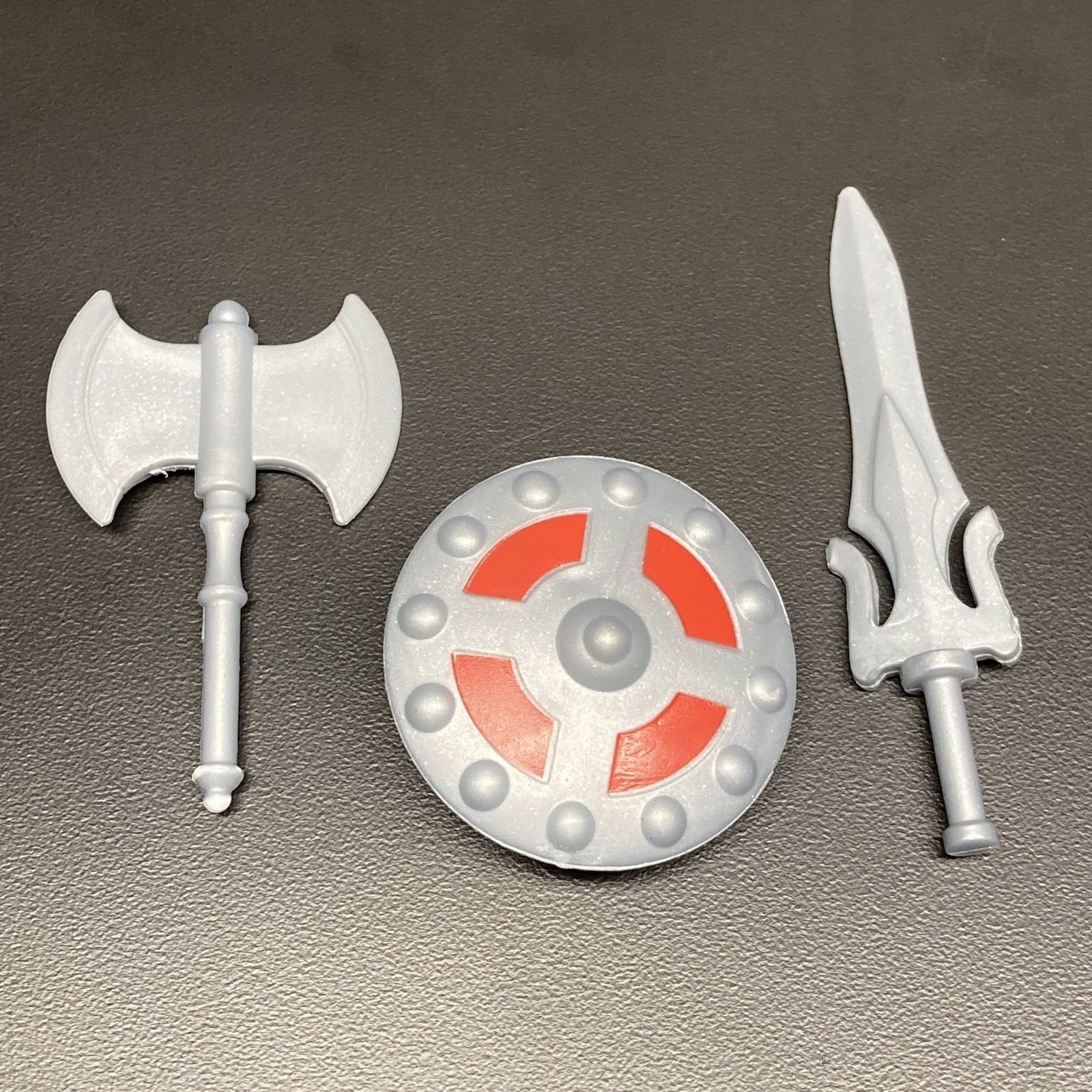 Mattel 2019 MOTU Origins He Man Power Sword Shield Axe OEM Parts Weapon Set