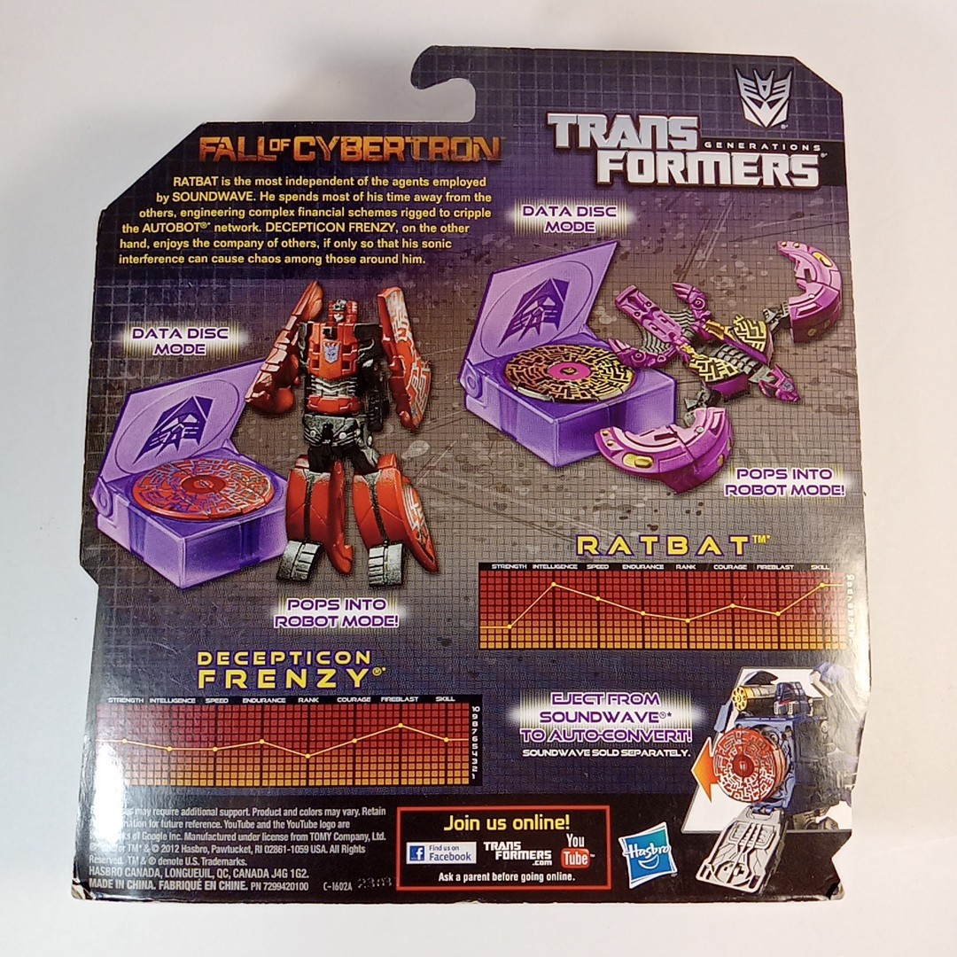 Transformers Generations Fall of Cybertron Frenzy and Ratbat Action Figure NIP