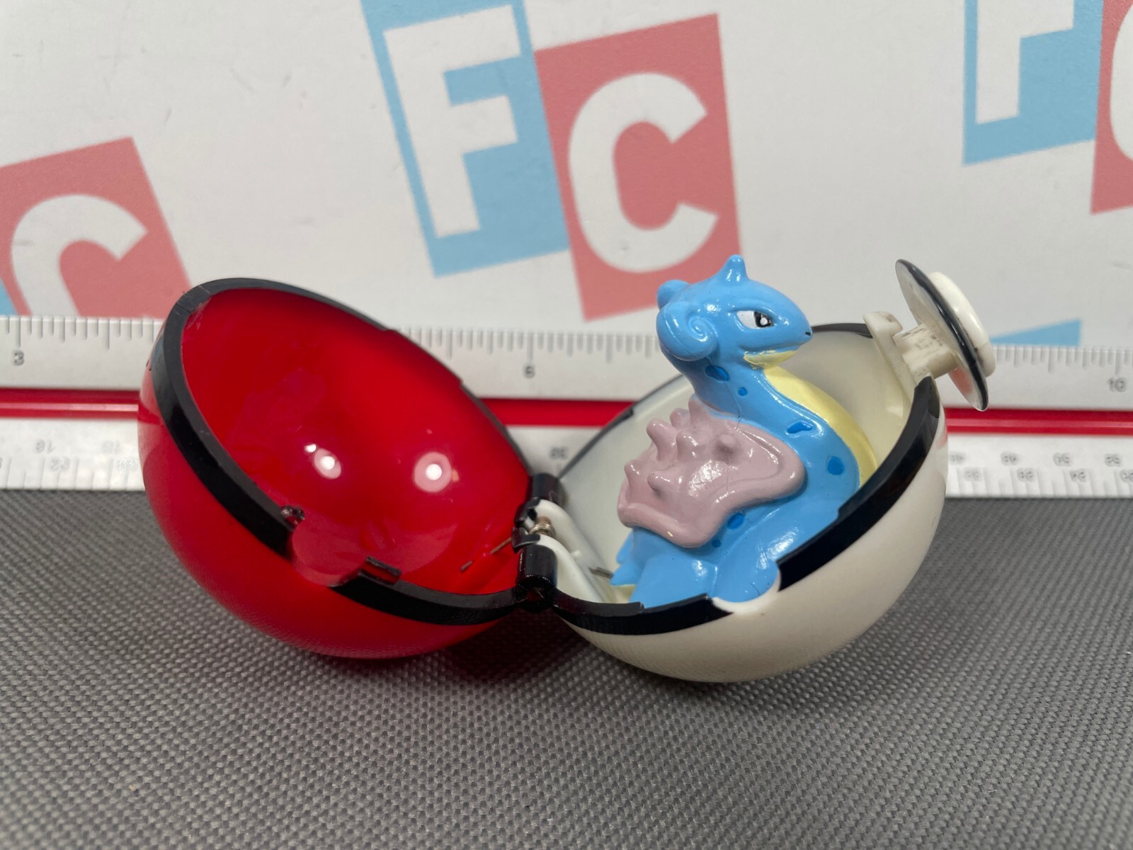 1999 Pokemon Basic Fun Lapras Figure & Pokeball Retro Vintage