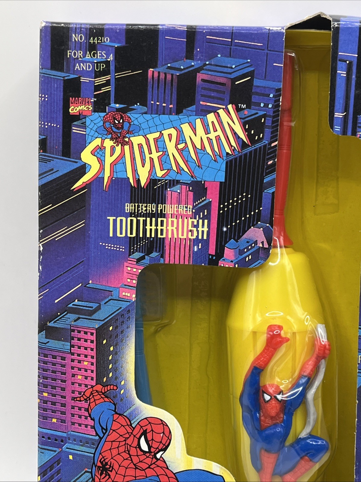 Spider-Man 1995 Battery Powered Toothbrush Marvel Comics Janex NIB
