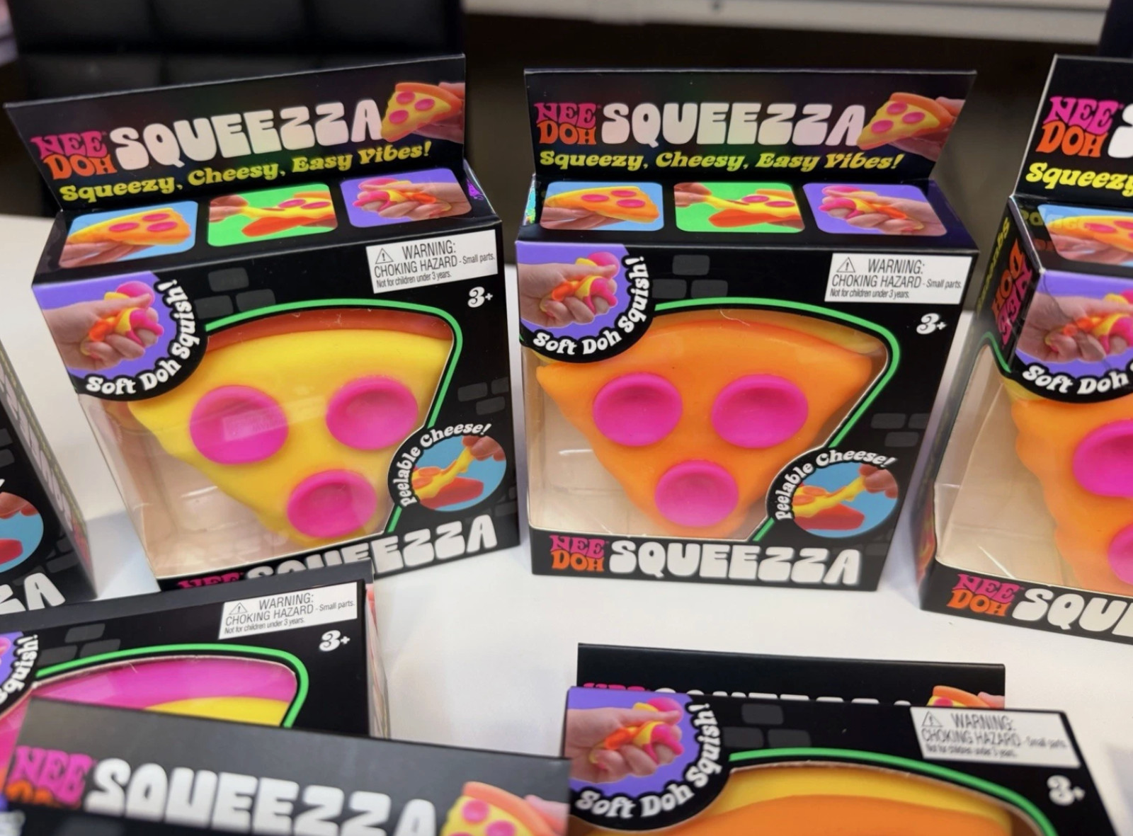 Nee Doh Squeezza Pizza Squishy Toy Super Soft Cheesy Stress Toy NEW TikTok Viral