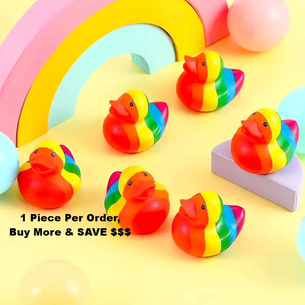 Pride Rainbow Rubber Duckies Ducks Choose – Style Jeep Ducking FAST US Shipper