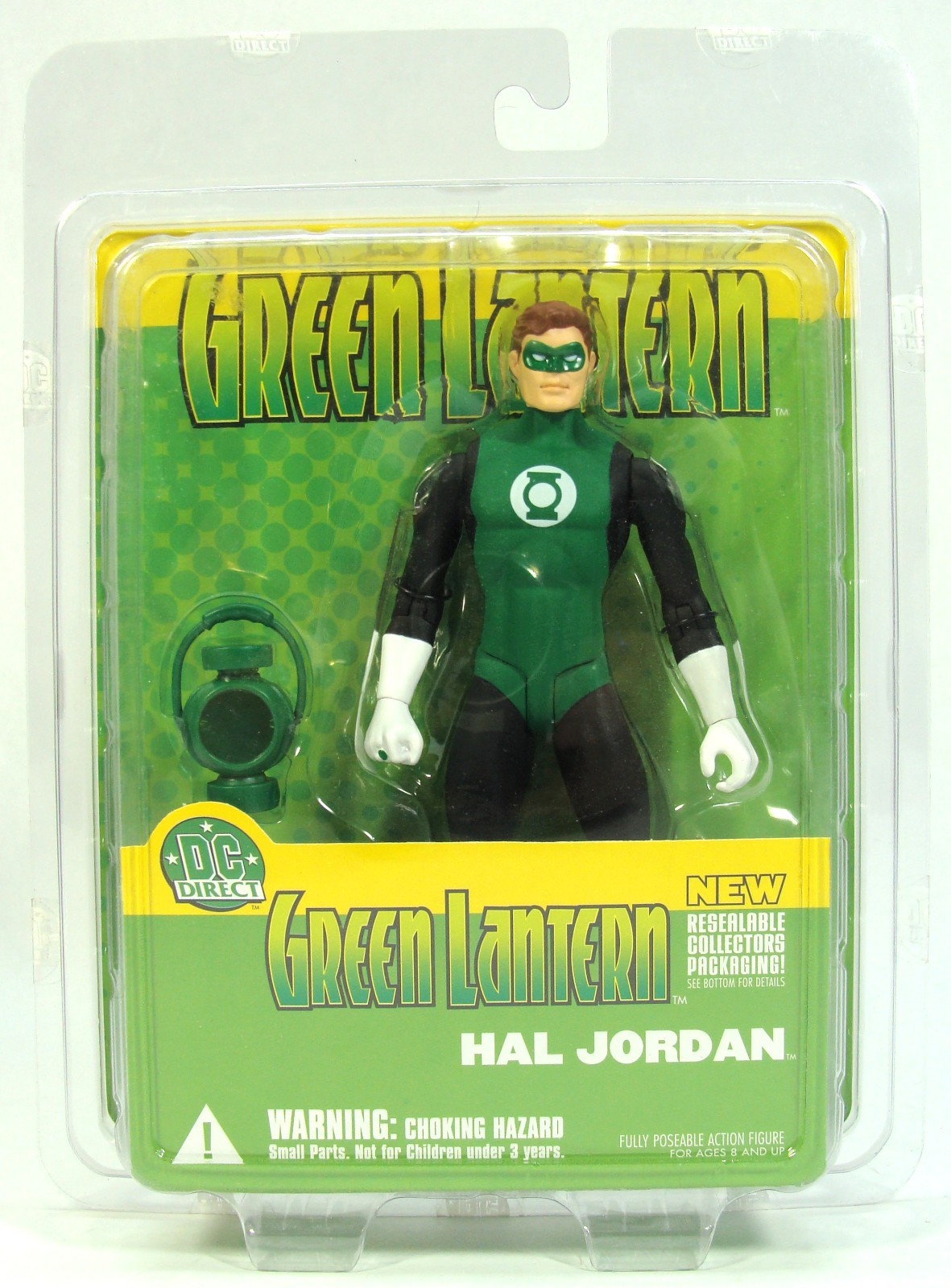 DC DIRECT GREEN LANTERN HAL JORDAN 6&Prime; SCALED FIGURE RESEALABLE COLL PACKAGE MIP