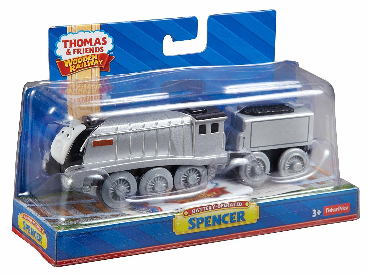 THOMAS & FRIENDS WOODEN RAILWAY ~ BATTERY OPERATED SPENCER ~ ABSOLUTELY MINT!