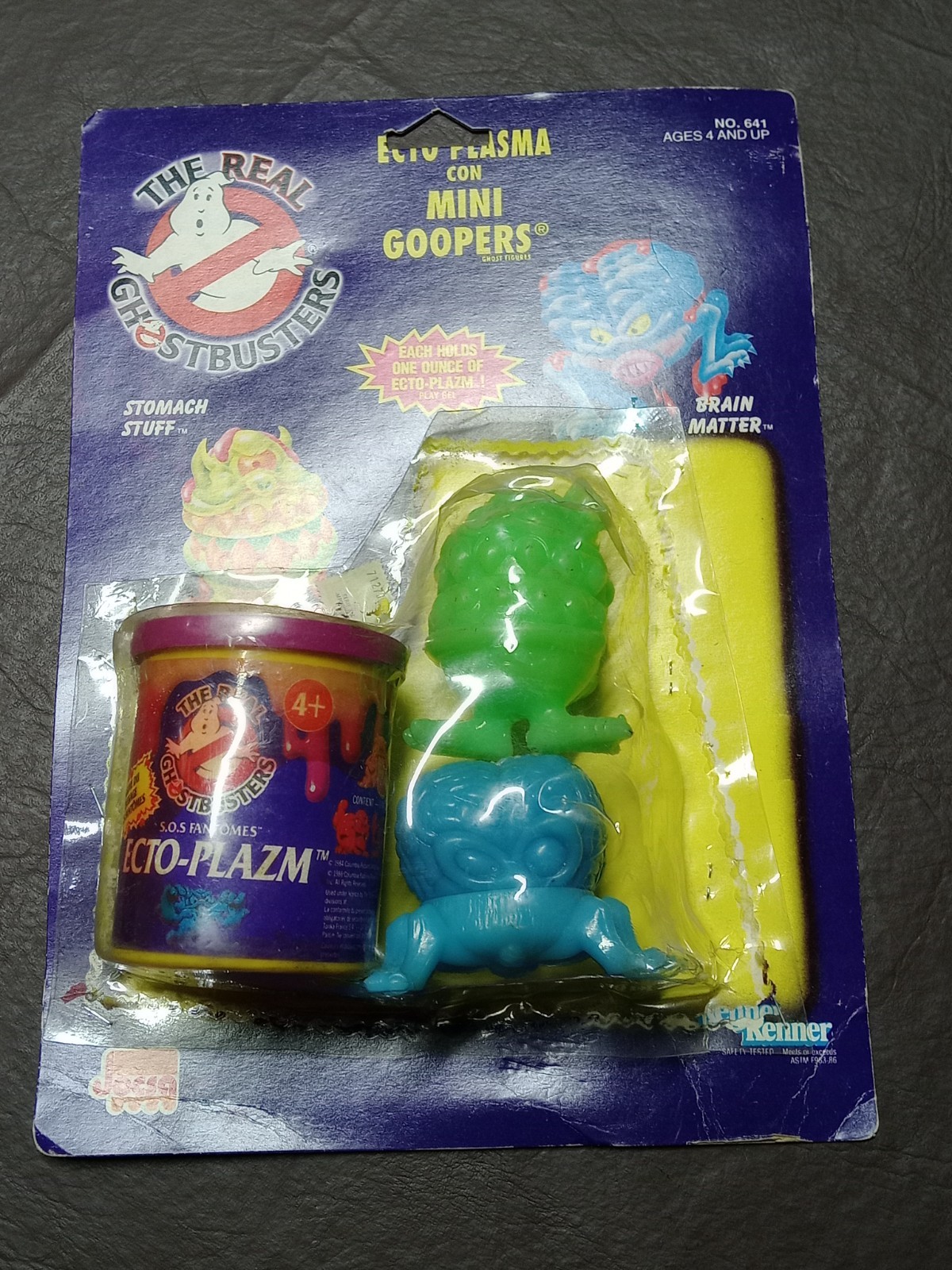 VINTAGE THE REAL GHOSTBUSTERS ECTO PLAZM W/ MINI GOOPERS JOCSA ARGENTINA CARD