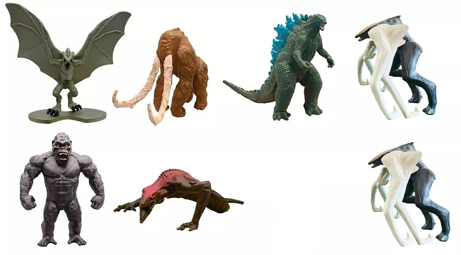 GODZILLA figure set lot MONSTERVERSE lot MONSTERS action KONG Behemoth MUTO mini