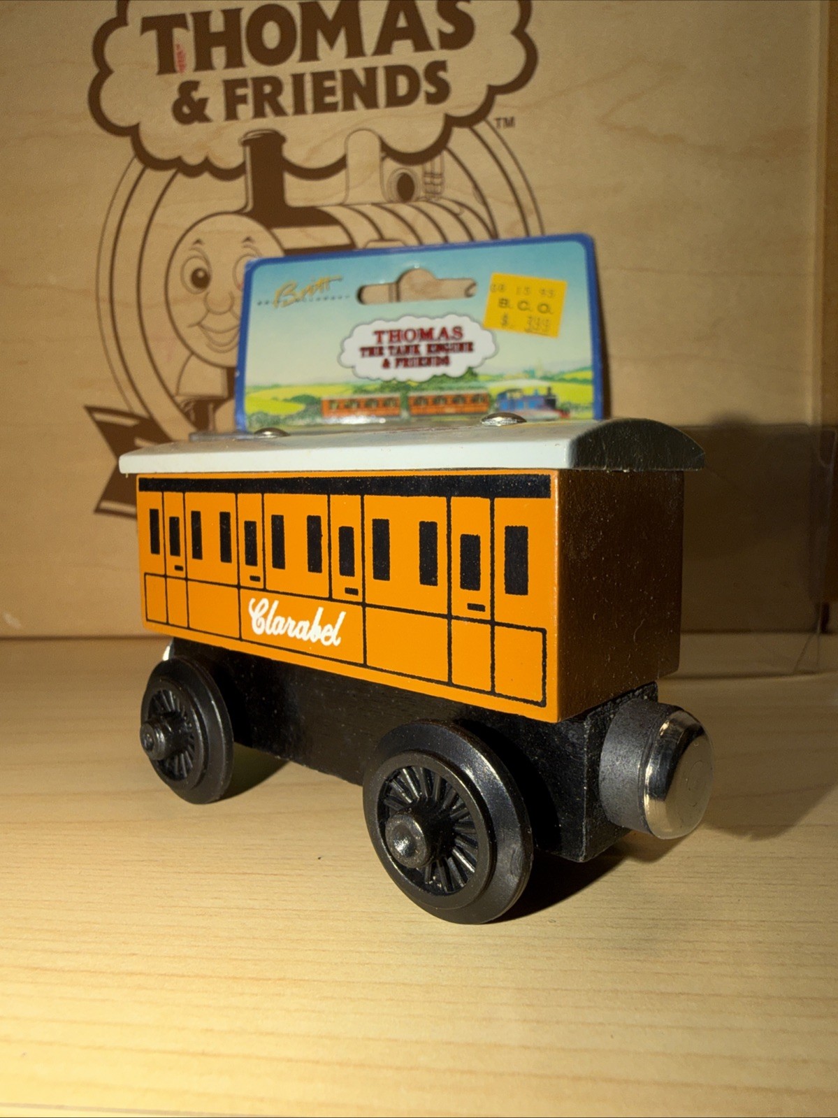 CLARABEL COACH ! THOMAS FRIENDS TRAIN WOODEN 1994 Learning Curve NEW OPEN BOX