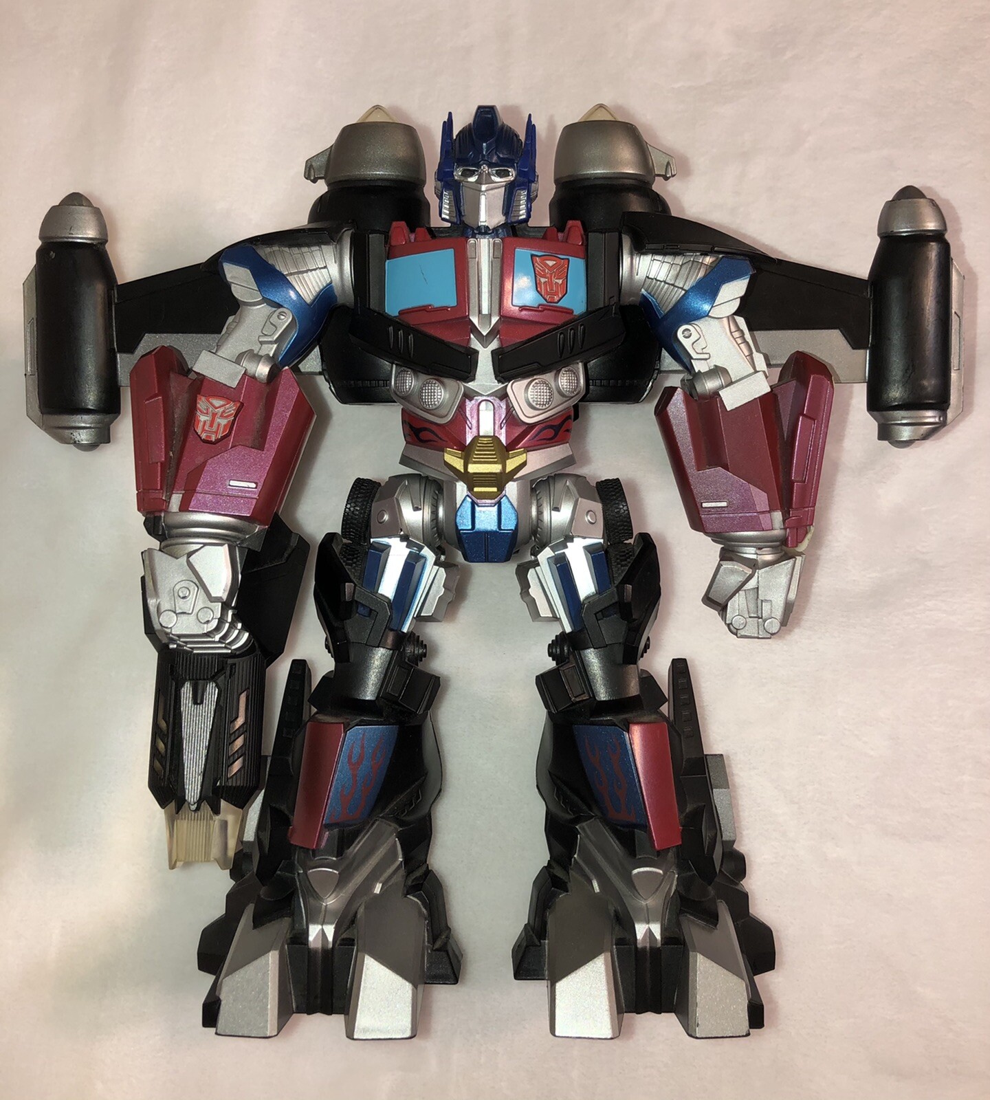 2008 Transformers Mega Power Bots OPTIMUS PRIME Hasbro 12&Prime; Lights Up Talks