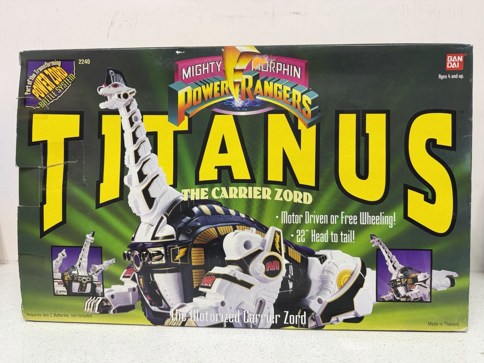 Bandai Mighty Morphin Power Rangers Titanus The Carrier Zord with Box Preowned
