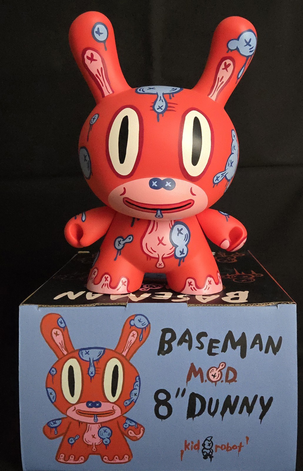 Kidrobot Gary Baseman 8&Prime; M.O.D. Dunny Red with Box 2005 OOP Figure