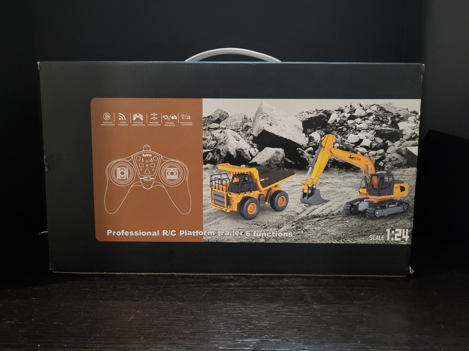 Platform Trailer Excavator RC 1:24 Scale JOY LIKE Electronic 2.4GHZ NEW MIB