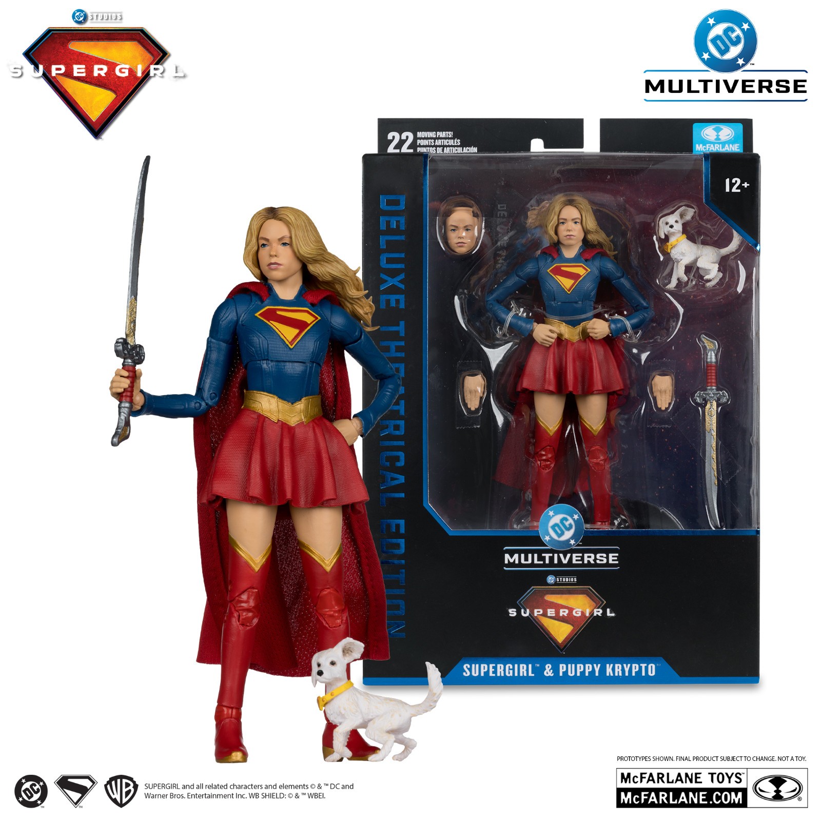 Supergirl + Puppy Krypto (Supergirl Movie) Deluxe Theatrical Edition (New Stock)