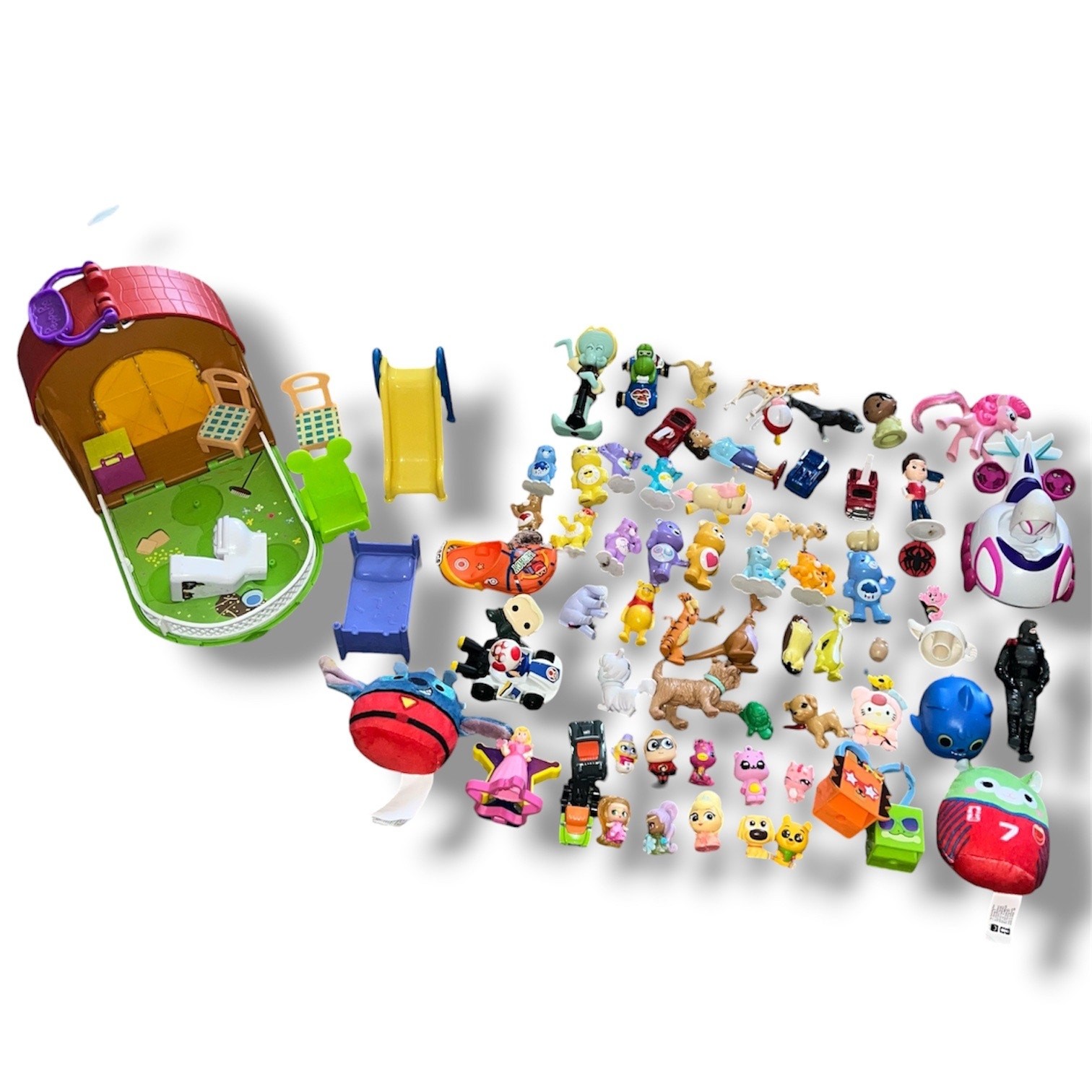 Huge Mixed Toy Lot – Peppa Pig Playset, Care Bears, Disney, Plush & More!
