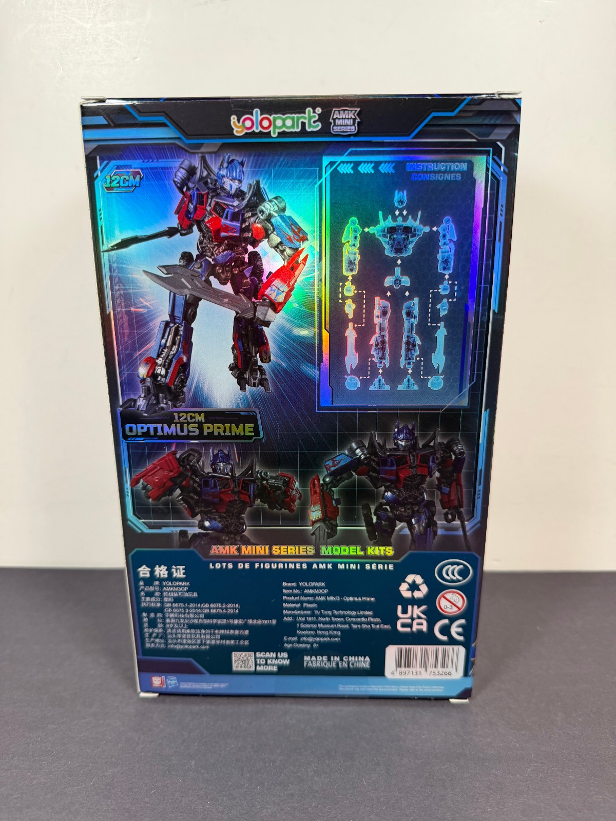 Yolopark Transformers Wave 3 OPTIMUS PRIME G1 AMK Mini Model Figure Kit Movie