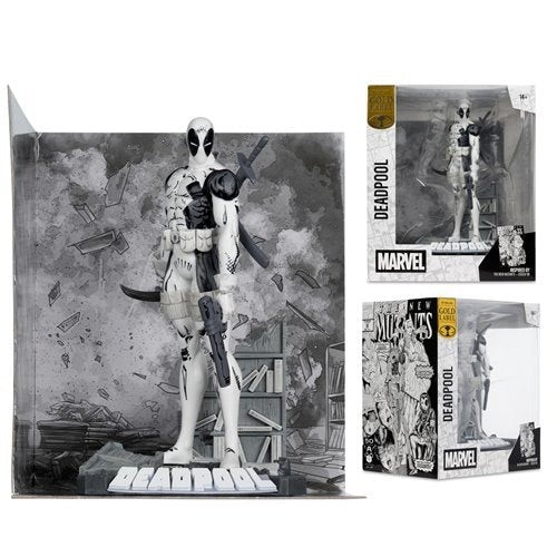 Marvel Deadpool The New Mutants #98 Line Art 1:10 Scale Posed Figure with Scene