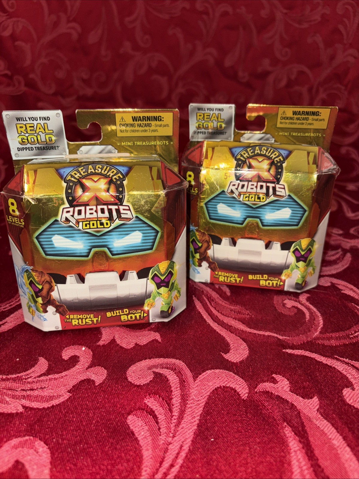 Treasure X Robots Gold Mini Bot Mystery Pack Lot of 2 NEW