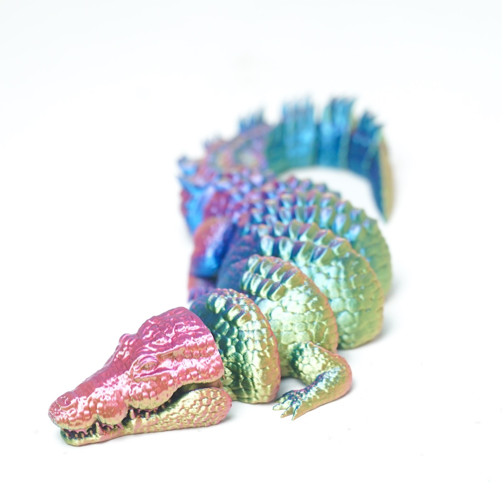 3D Printed Crocodile Model,Articulated Animals Figure,Fidget Toys Home Decor