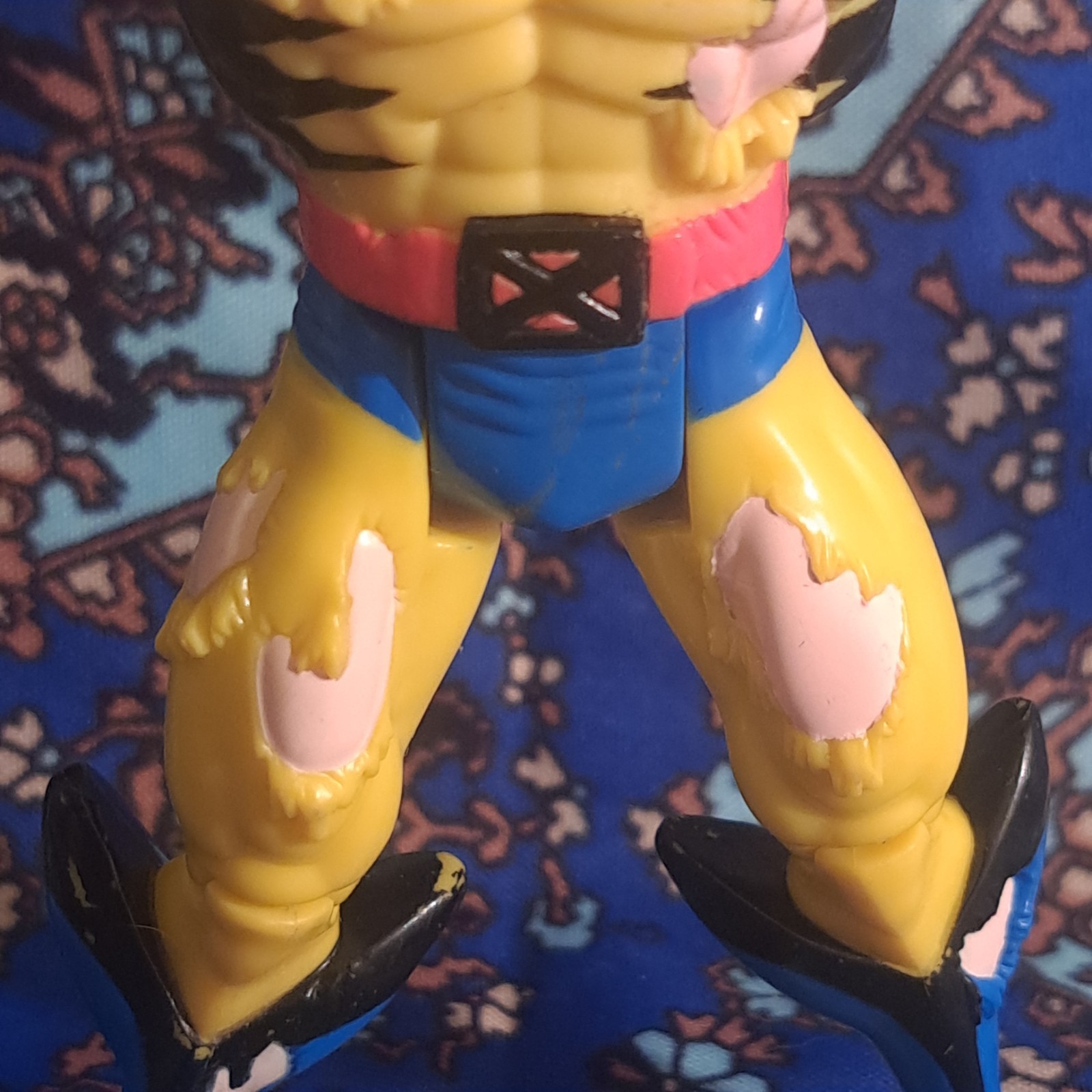 Marvel X-Men Battle Ravaged Wolverine & Captive Sabretooth 5” Toybiz 1995 LOT