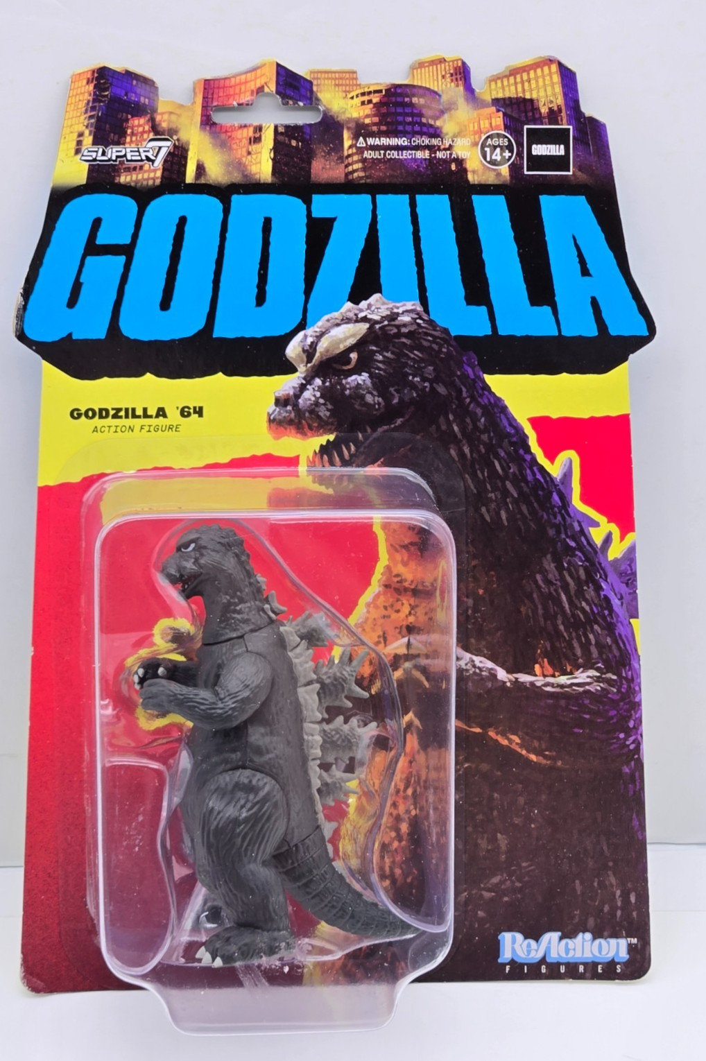 Godzilla Super7 Reaction Figure Godzilla &rsquo;64 NIP