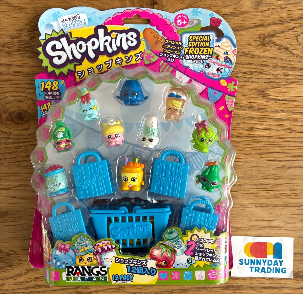 Shopkins Season 1 12-Pack RANGS Japan Includes Bag & Basket w/ Guide Japan New