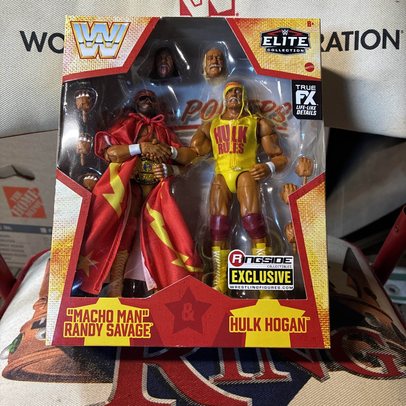 WWE Elite Mega Powers 2-Pack Macho Man Hulk Hogan Ringside Exclusive Figures 22