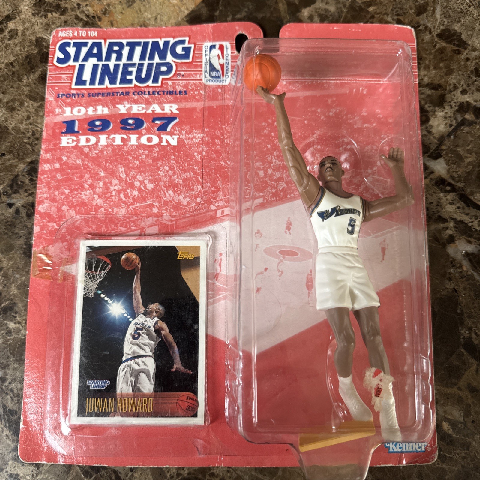 NBA Basketball Juwan Howard (1997) Starting Lineup Kenner Figure