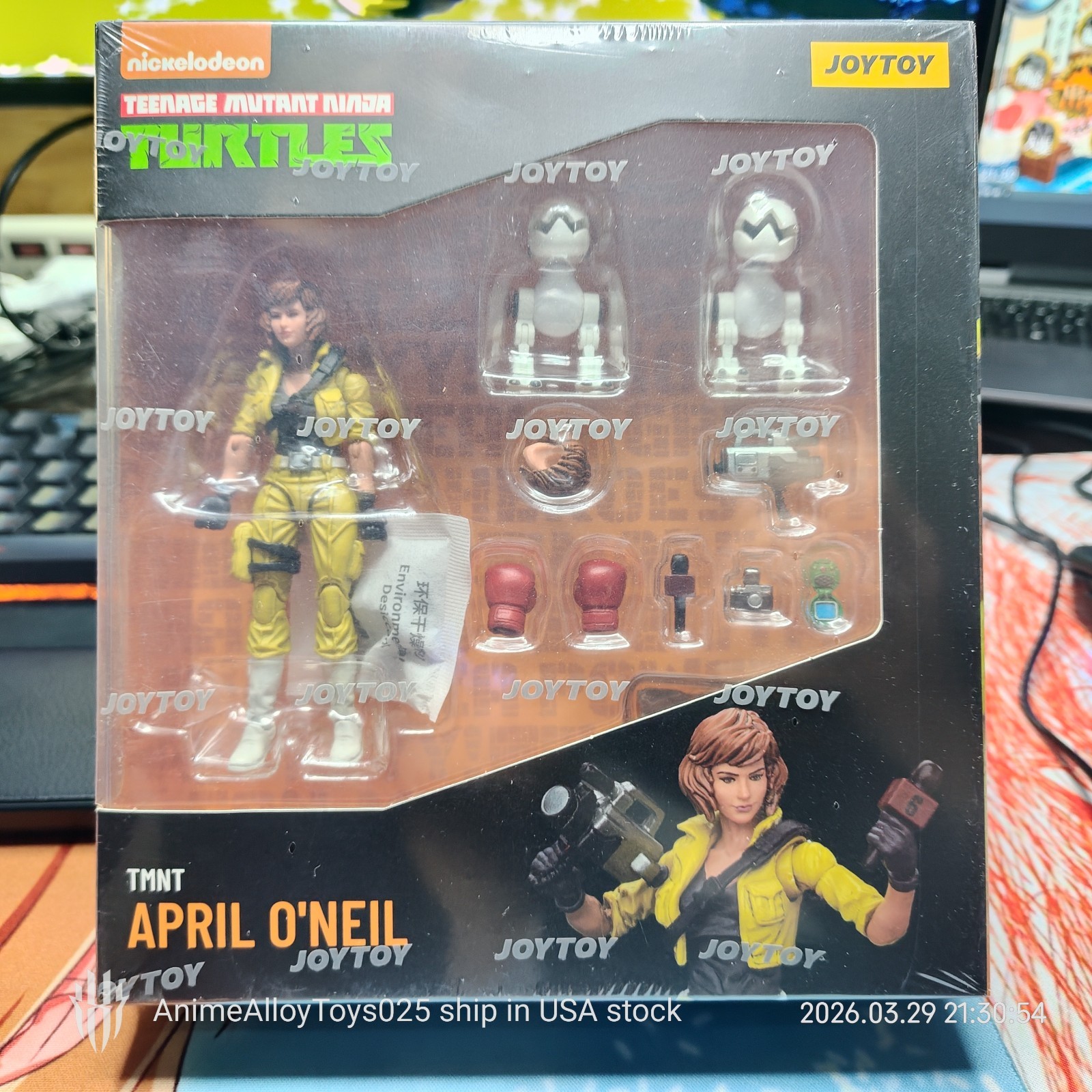 Joytoy Teenage Mutant Ninja Turtles 1/18 April O&rsquo;Neil 4.1 inches(10.5cm) USAShip