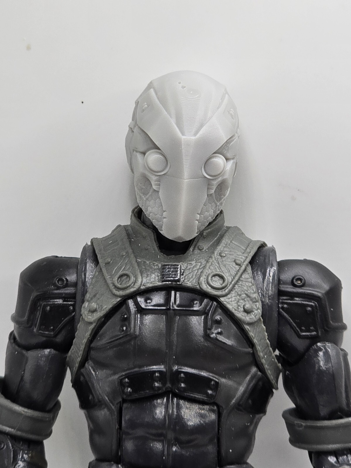 3d Printed WRAITH NORMAL HEAD 1:12 6&Prime; GI Joe Classified Marvel Legends