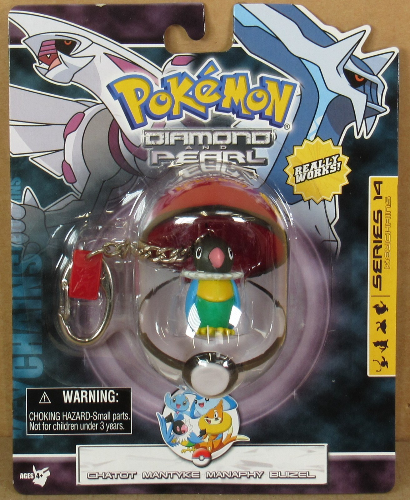 Pokémon « Chatot » Series 14 Keychain NIP by Basic Fun 1467