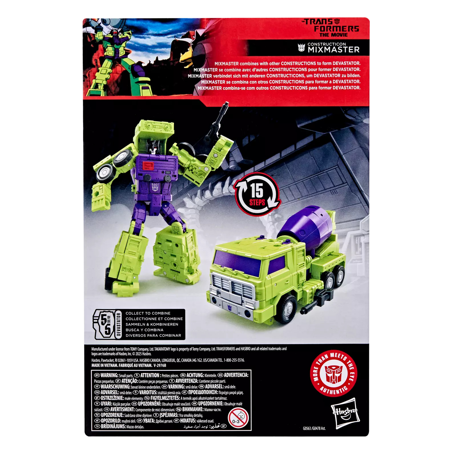 Transformers Studio Series Voyager Class Constructicon Mixmaster 5.5&Prime; Toy Figure