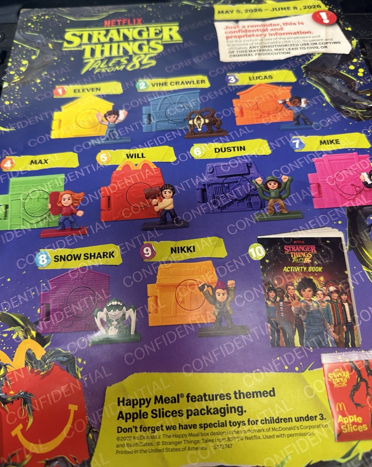 Mc Donalds 2026 Netflix’s Stranger Things Tales From ‘85 Complete Set of 10