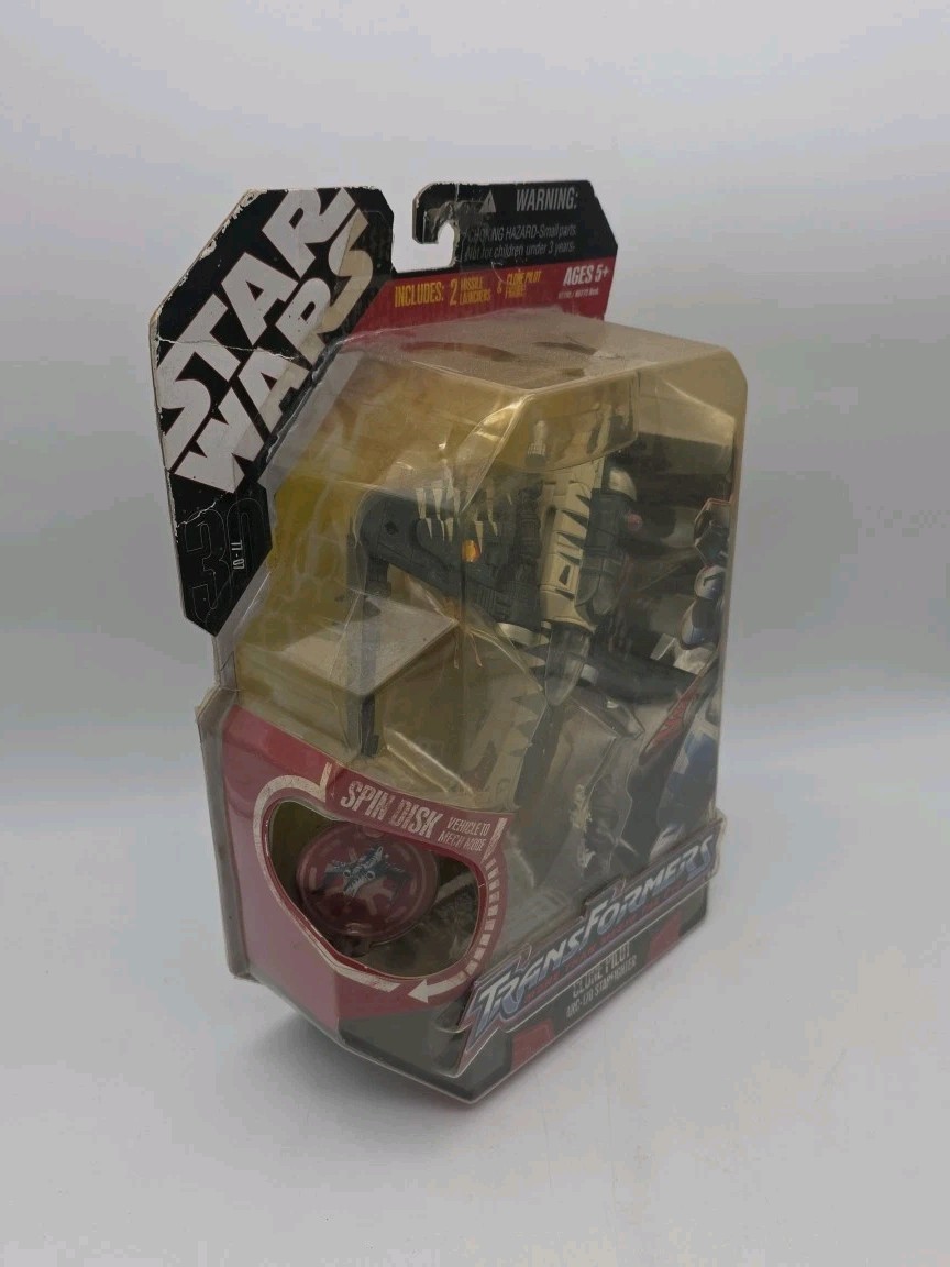 2007 Star Wars TRANSFORMERS Clone Pilot ARC-170 Star fighter Sealed
