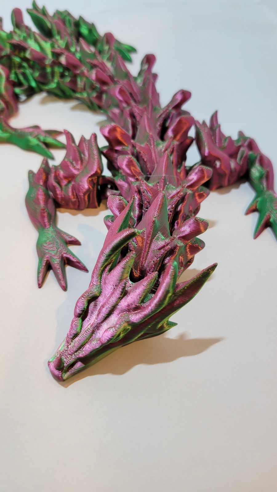 Flexi Crystal Dragon Articulated 3D Printed Toy, Small or Large, FREE SHIPPING!