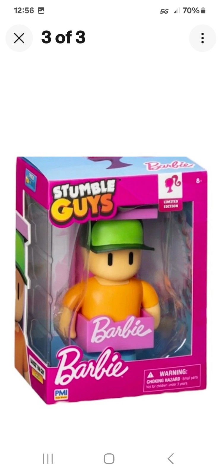 STUMBLE GUYS LEGENDARY BARBIE LIMITED EDITION BOXED 4&Prime; FAN GUY