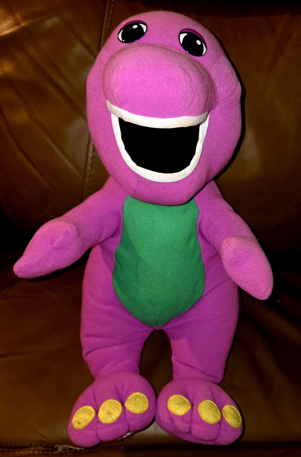 Vintage 1992 Playskool Talking Barney Purple Dinosaur Plush 71245 New In Box