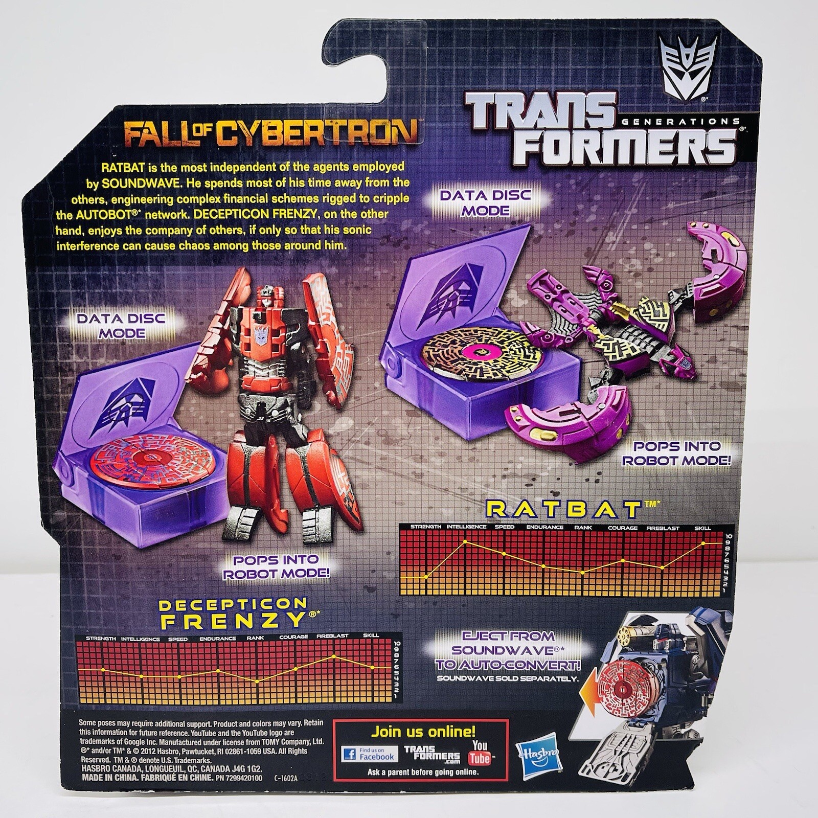 FRENZY & RATBAT Transformers Generations FALL OF CYBERTRON Figures Hasbro 2012