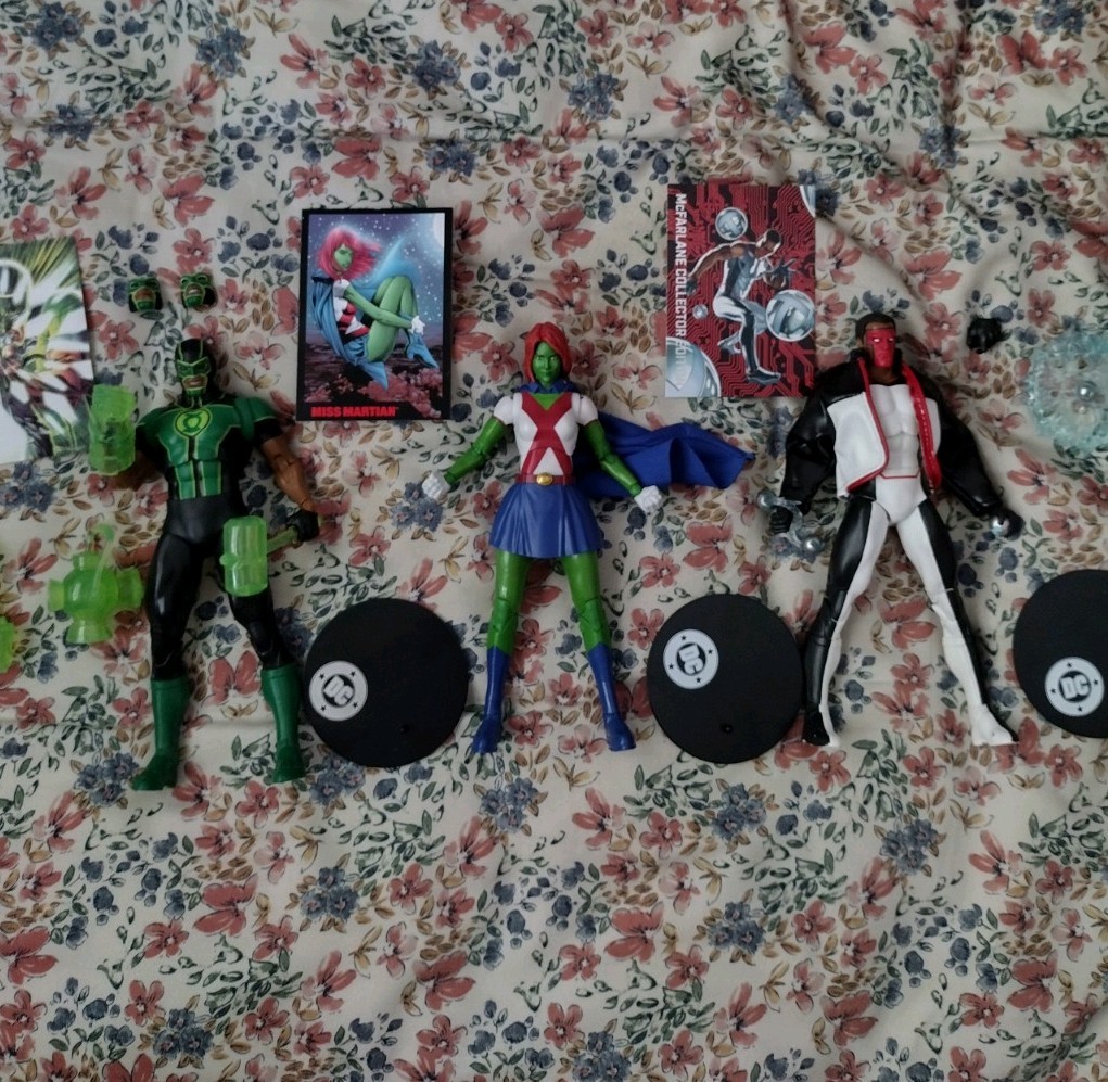 DC Multiverse Figure Lot Miss Martian Mister Terrific Green Lantern Simon Baz
