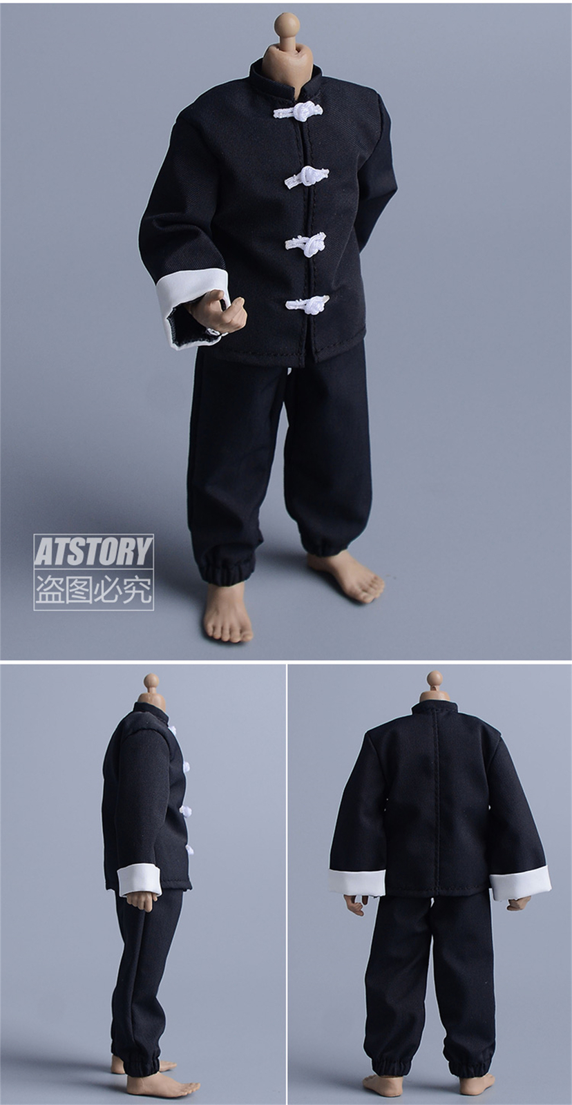 1/12 Chinese Kungfu Garments Tunic Suit Clothes Fit 6 » Action Figure