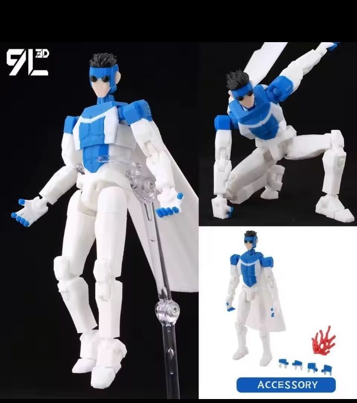 9L 3D Printed Superheroes Invincible 2.0 Anime Multi-Jointed Action Figure Toy