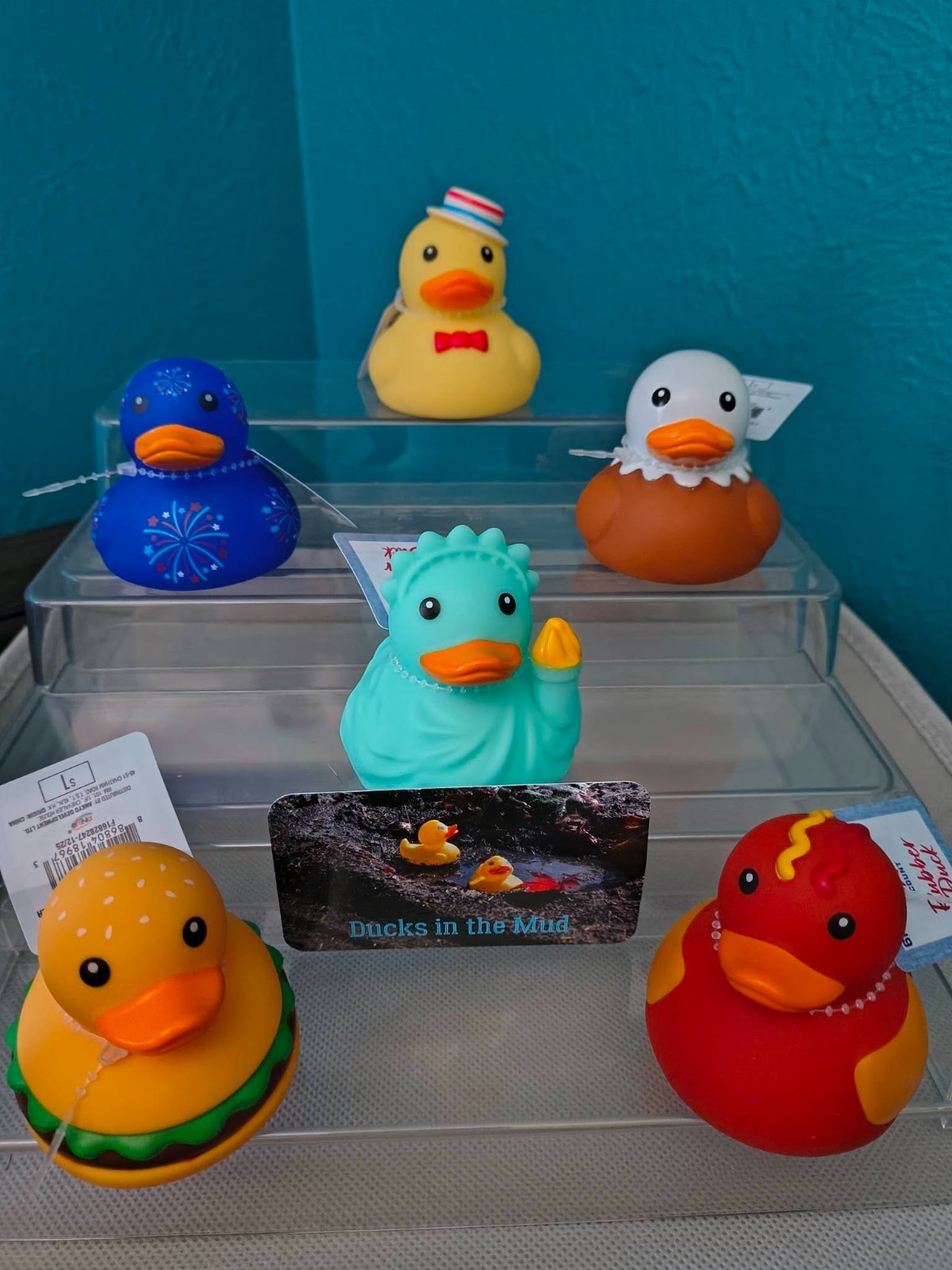 2.5&Prime; 2026 Target Rubber Ducks -Set of 6- Burgr, Dog, Egle, Hat, Librty, Firewks