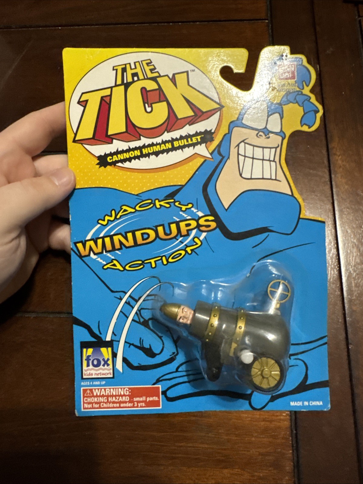 1995 The Tick Cannon Human Bullet Wacky Action Windups *Markings On Cardboard*