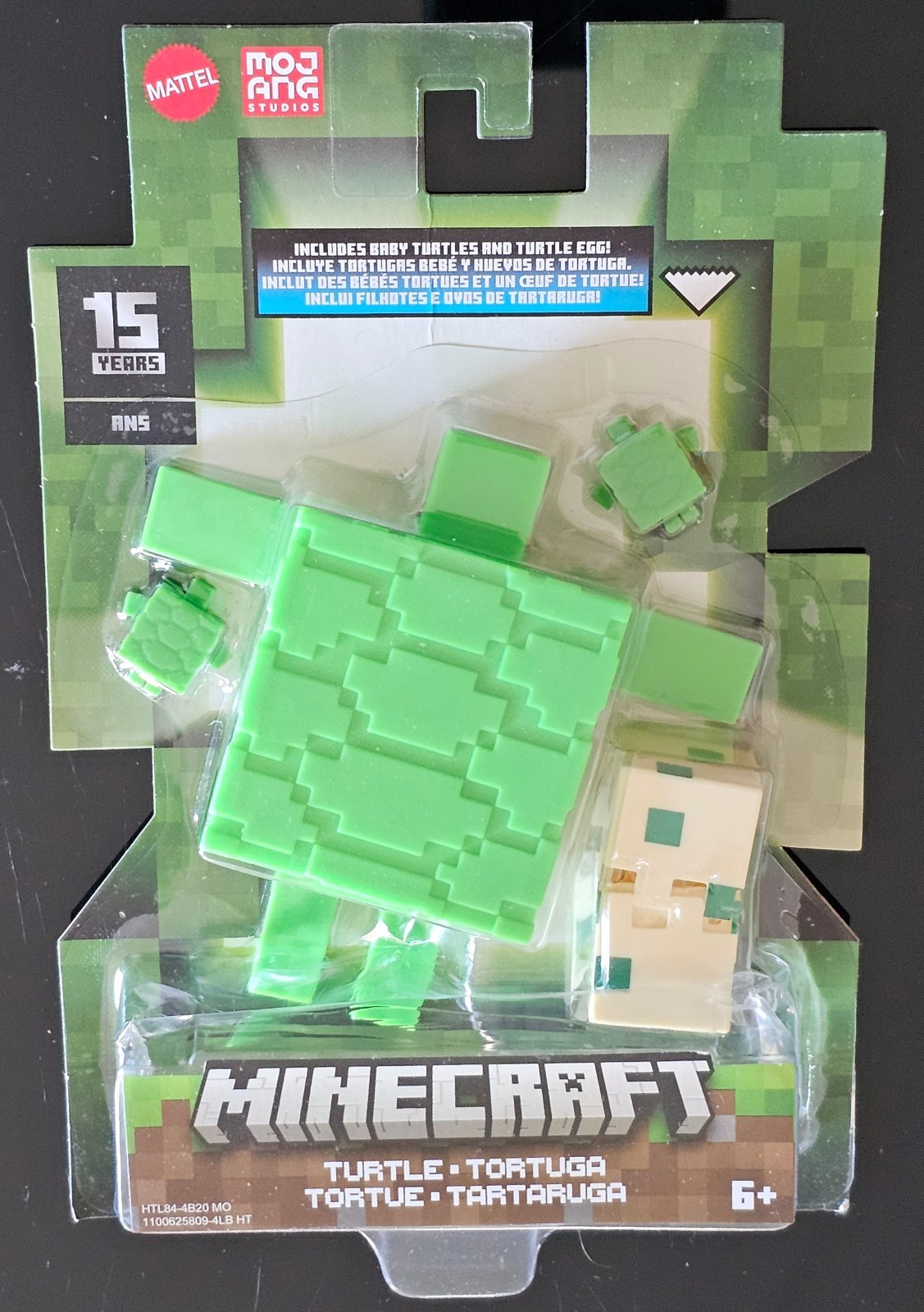 Minecraft 15th Anniversary Turtle and Baby Turtles and Egg 4&Prime; Figure NEW 2023