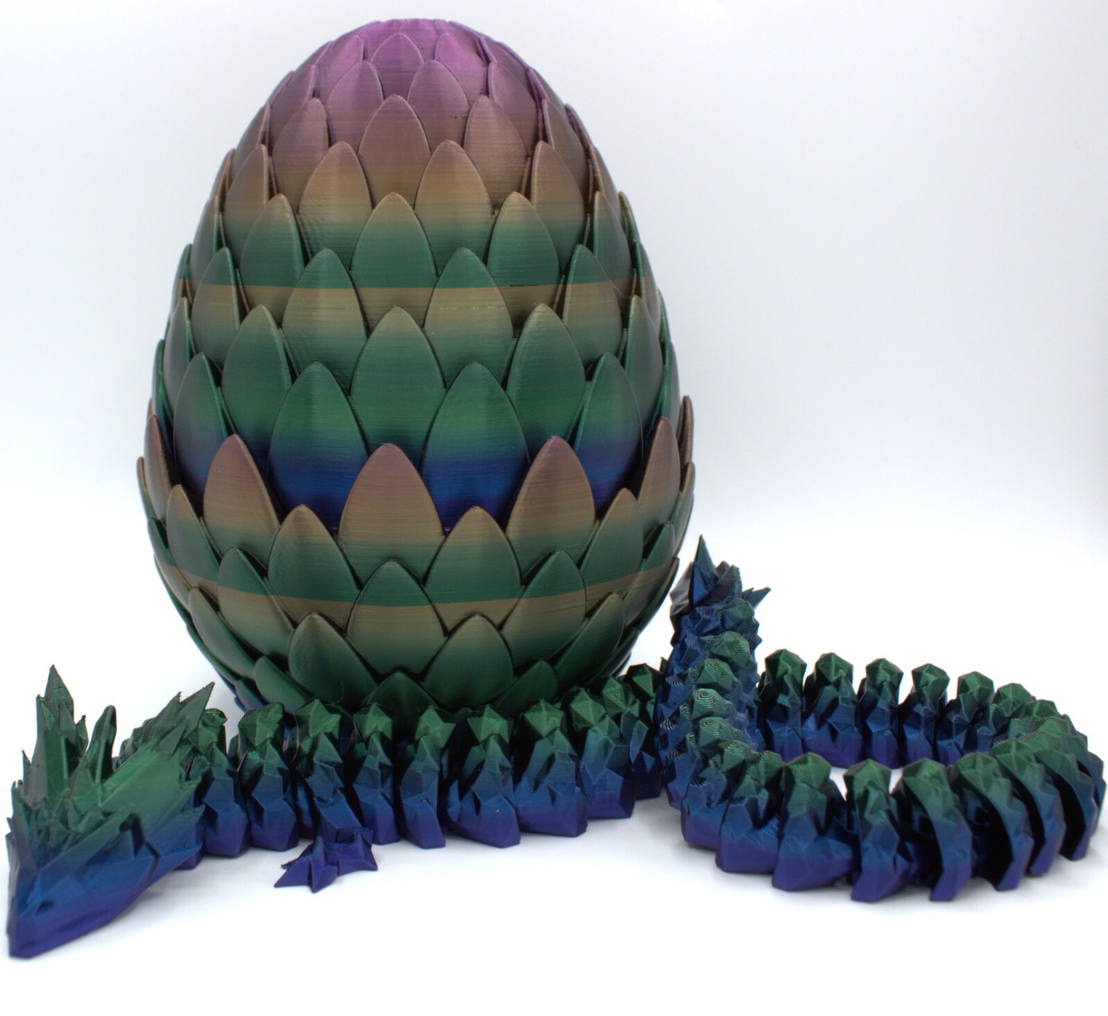 3D Printed PLA Dragon and Egg Combo, Great House Decor/Kids Toy