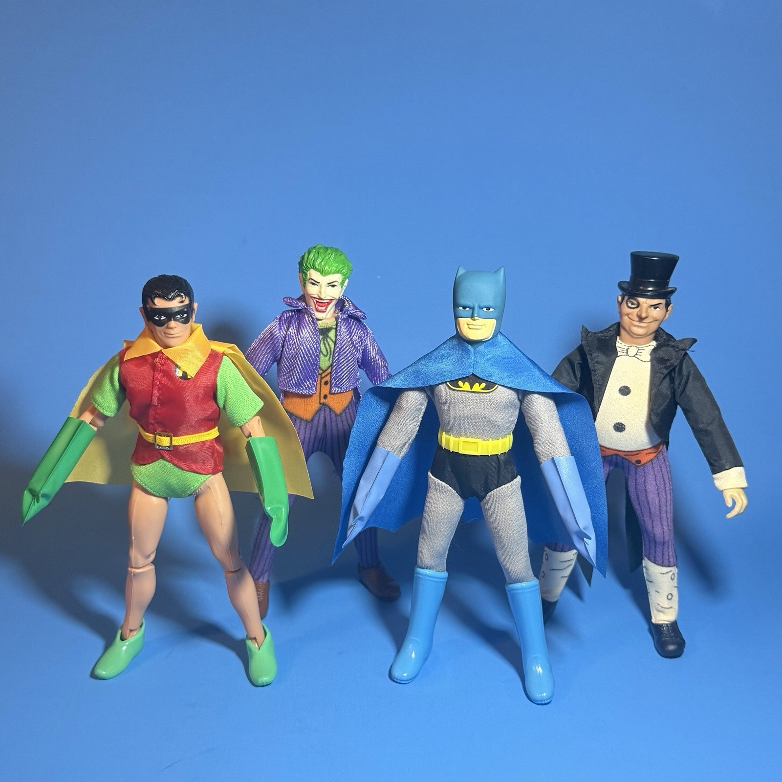 Mego Batman Robin Joker Penguin Type 1 Lot 1974