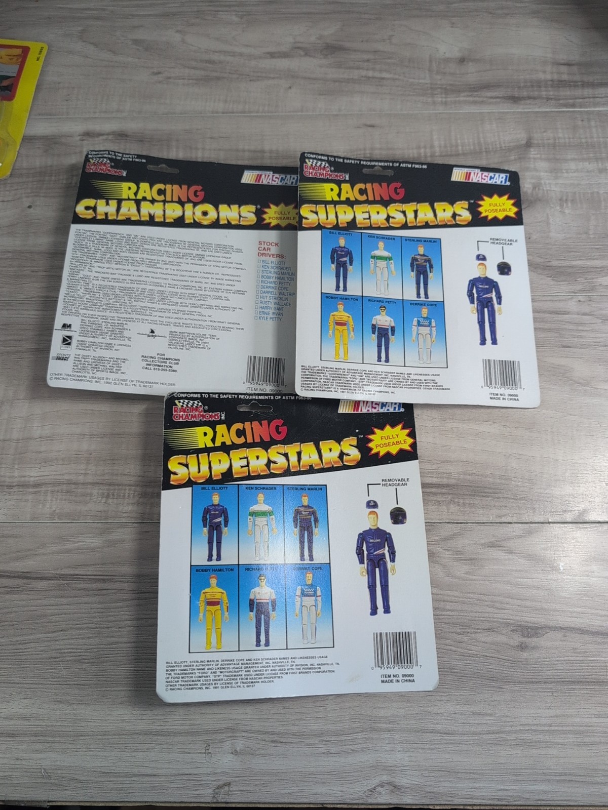 1991 and 1992 NASCAR Racing Champions Superstars Action Figures #68 #25 #12