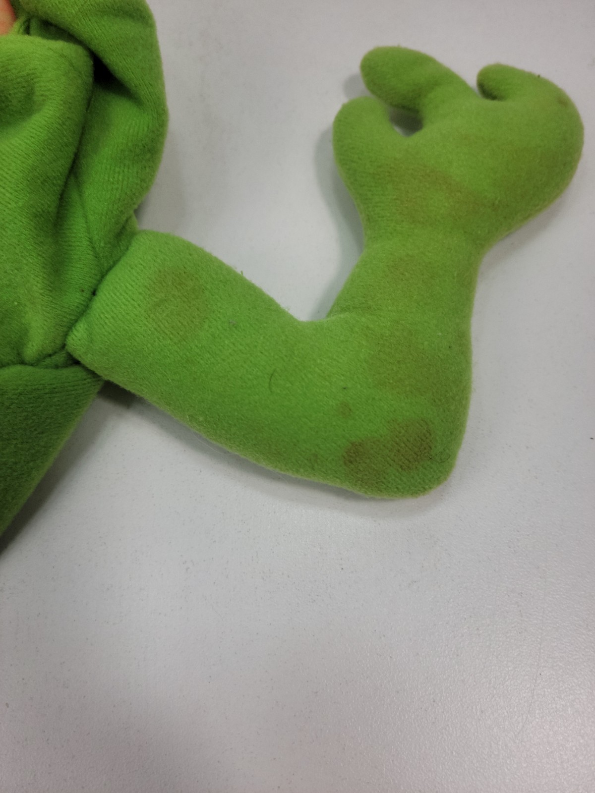 1986 VINTAGE KENNER GHOSTBUSTERS SLIMER GREEN GHOST PLUSH HAND PUPPET TOY