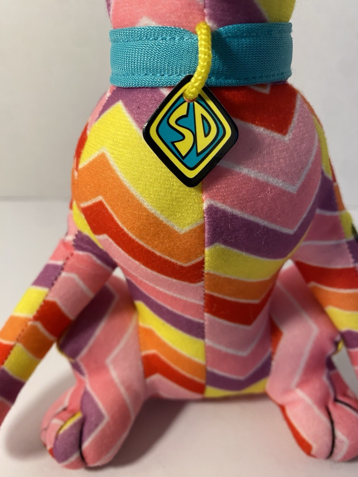 Scooby-Doo Plush Toy Factory 9” Multi-color Zig-Zag Chevron Pattern Plush