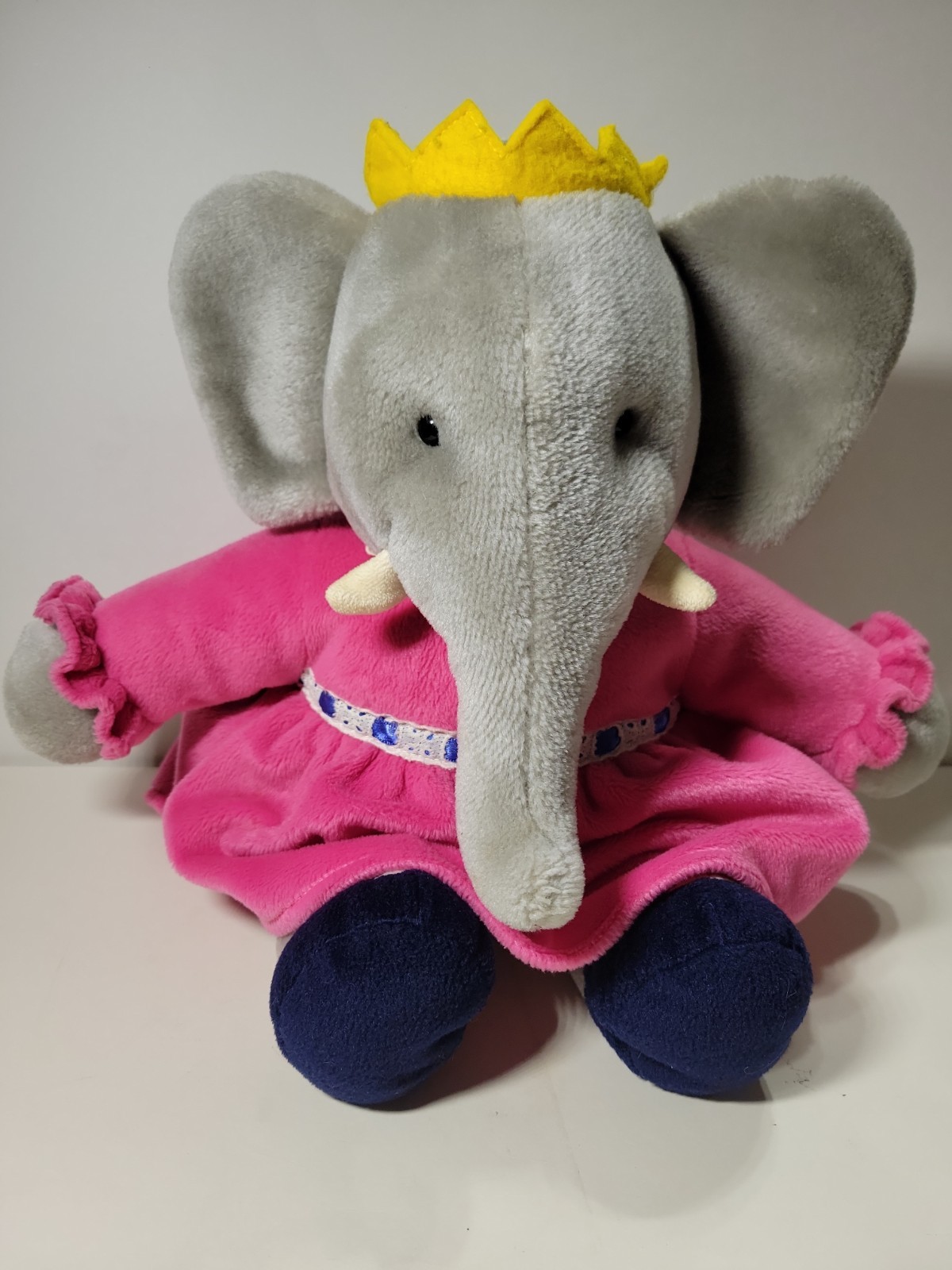 Babar CELESTE 15&Prime; Plush Toy Elephant Queen By Gund 1989 Vintage