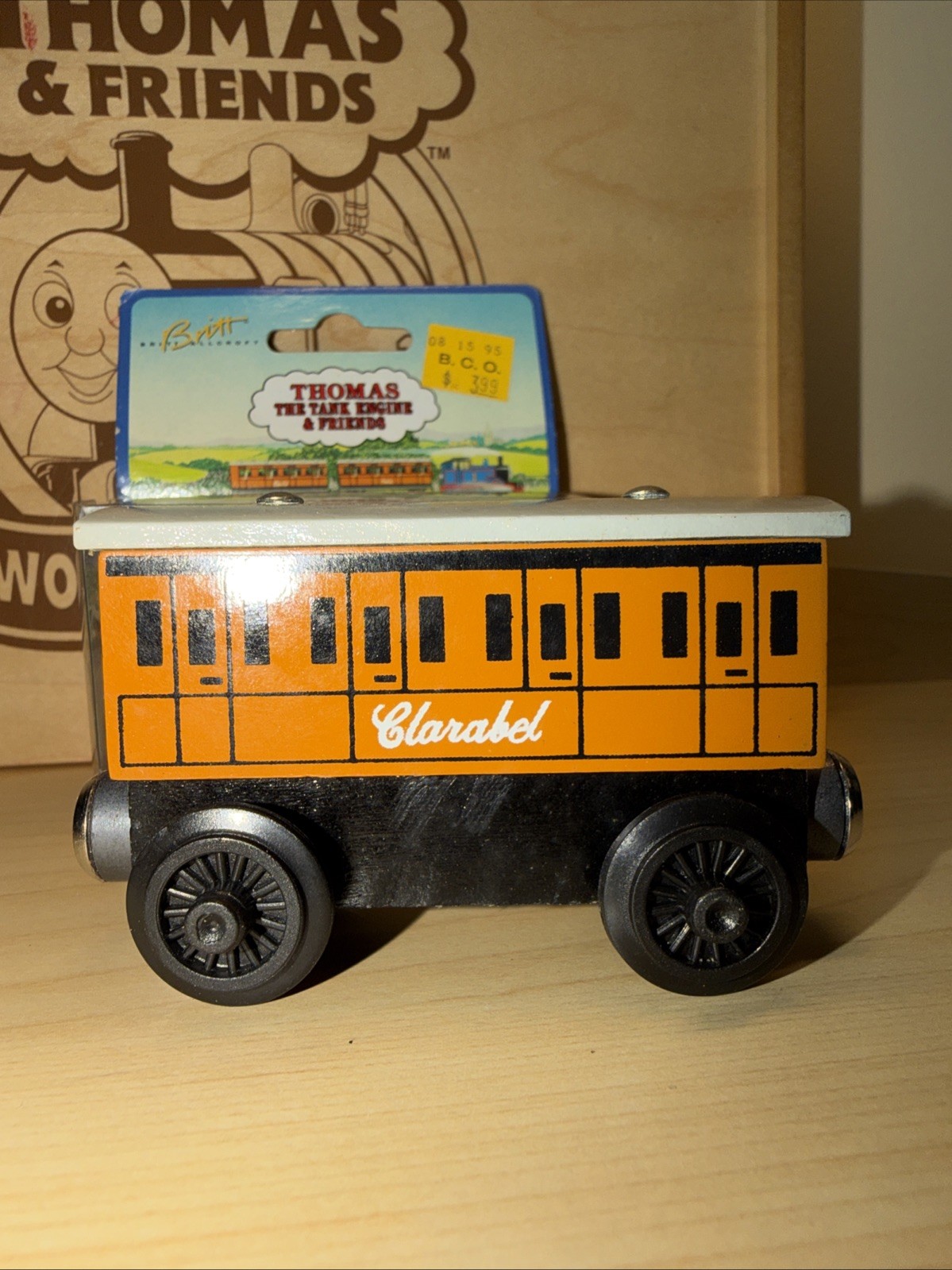 CLARABEL COACH ! THOMAS FRIENDS TRAIN WOODEN 1994 Learning Curve NEW OPEN BOX
