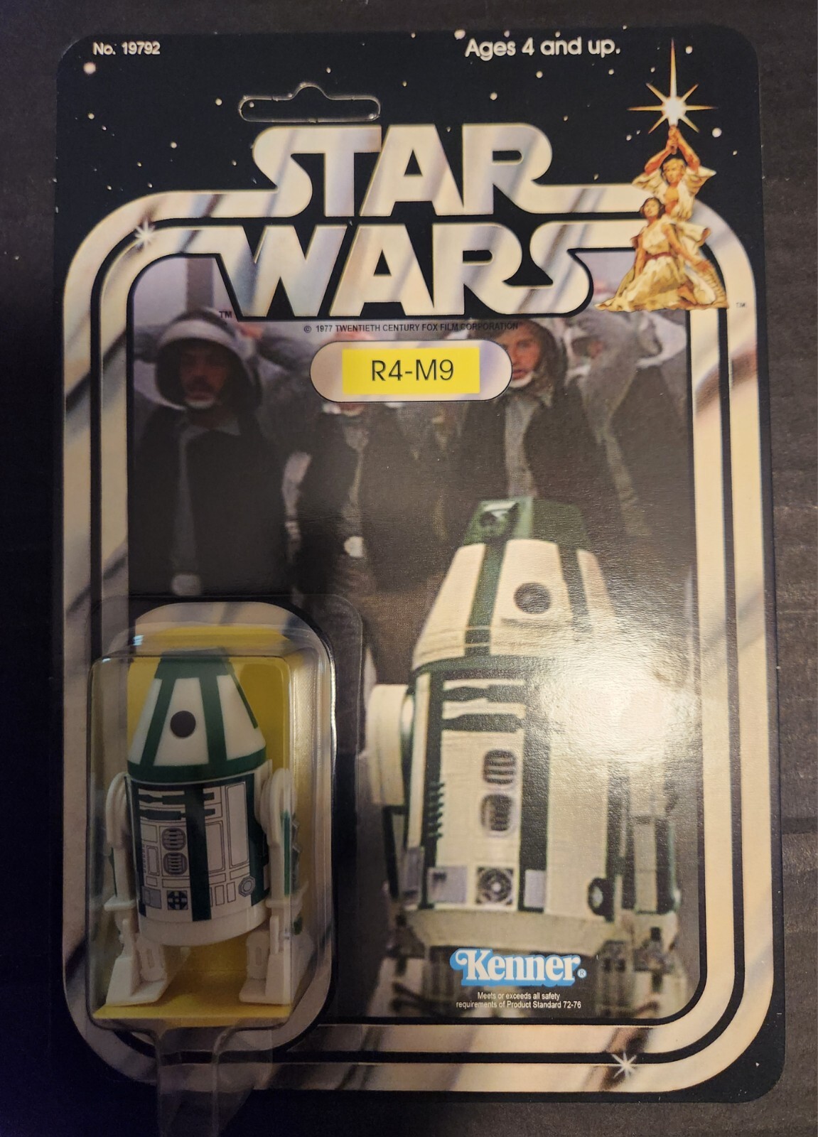 CUSTOM KENNER STYLE STAR WARS R4-M9 UNPUNCHED STAN SOLO IN HAND MIP